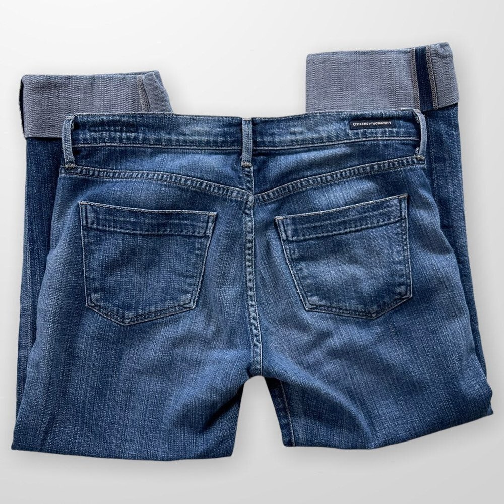 Citizens of Humanity Dani Cropped Straight Leg Cuffed Medium Wash Size 28 - Picture 5 of 10